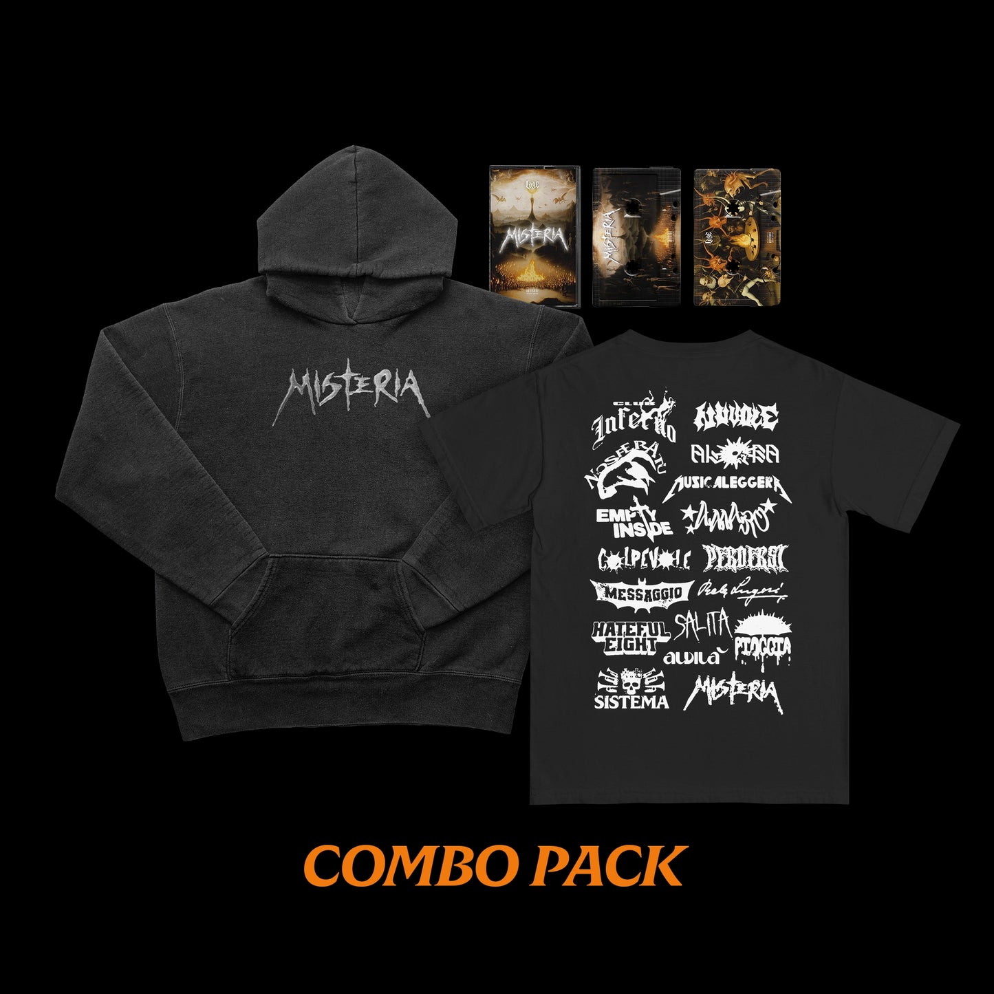 Loge - COMBO PACK "Misteria" (Hoodie/Tee/Audio cassetta)